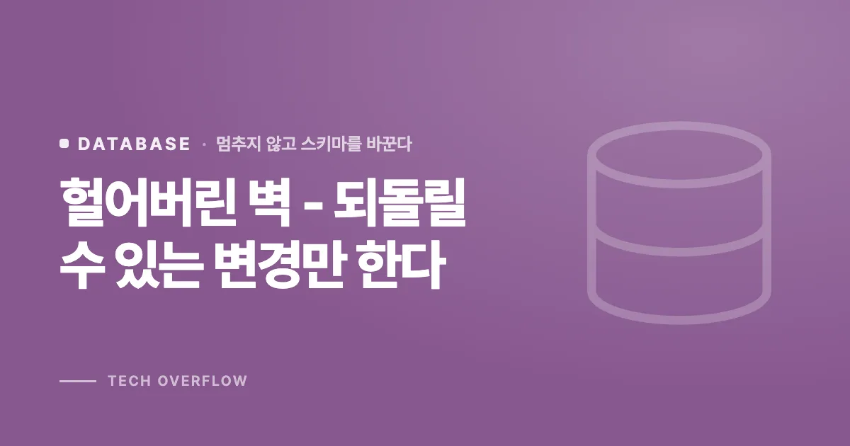 헐어버린 벽 - 되돌릴 수 있는 변경만 한다