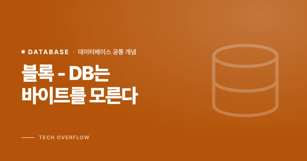 블록 - DB는 바이트를 모른다