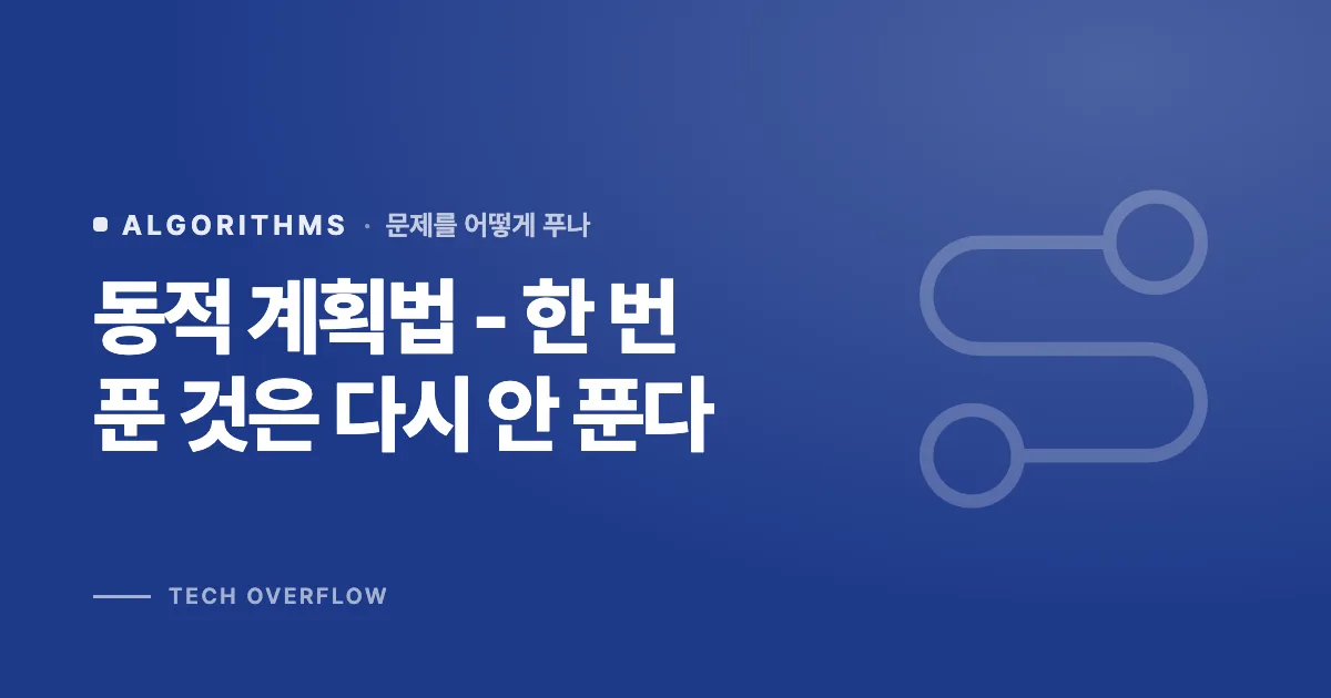 동적 계획법 - 한 번 푼 것은 다시 안 푼다