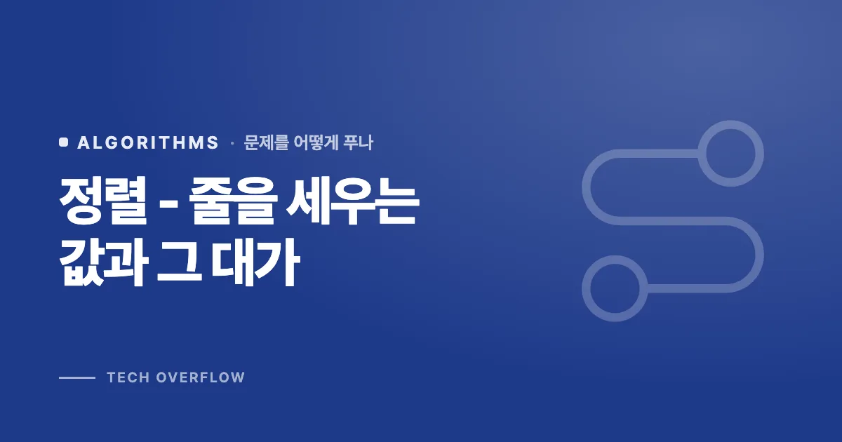 정렬 - 줄을 세우는 값과 그 대가