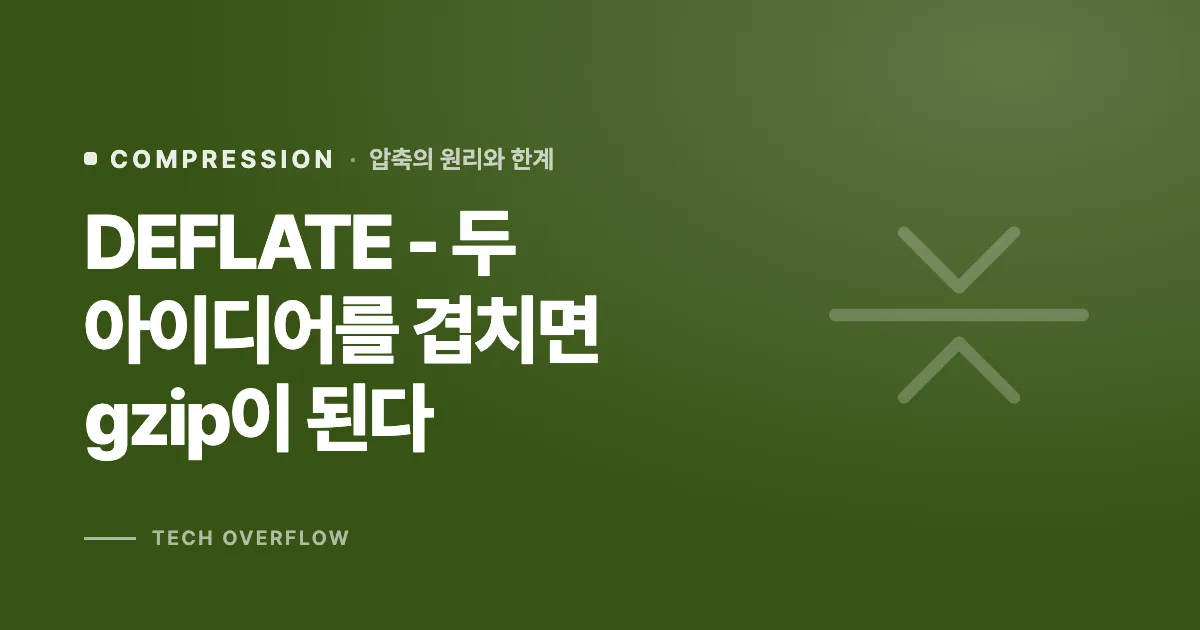 DEFLATE - 두 아이디어를 겹치면 gzip이 된다