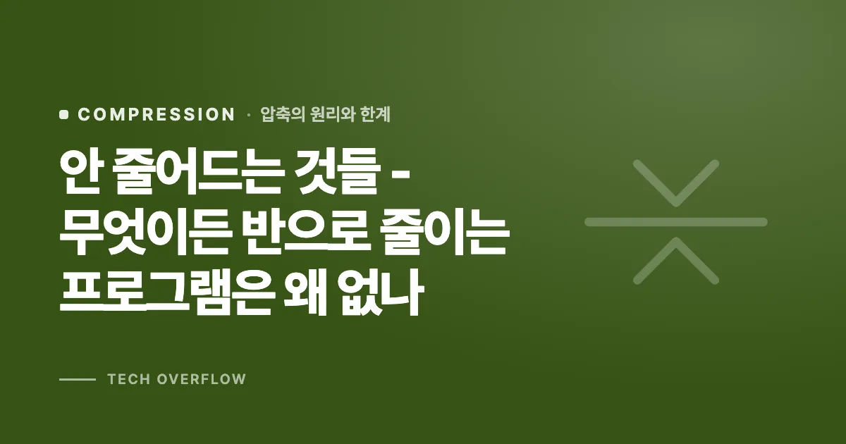 안 줄어드는 것들 - 무엇이든 반으로 줄이는 프로그램은 왜 없나